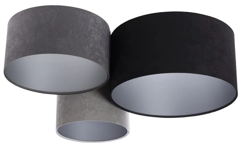 Stropné svietidlo SPACE 3xE27/60W/230V šedá/čierna/strieborná