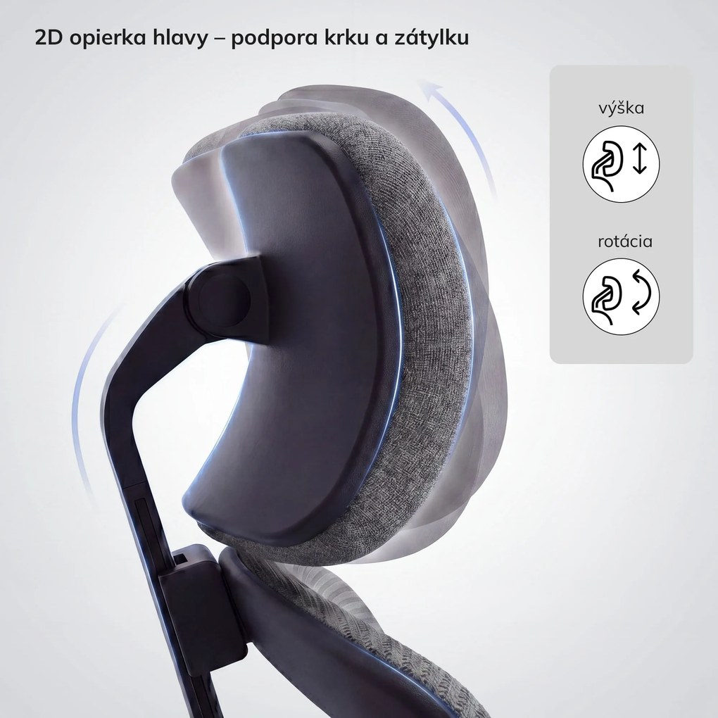 Ergonomická kancelárska stolička tmavosivá AXIS