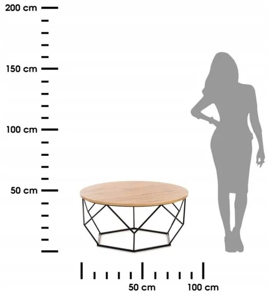 Konferenčný stolík DIAMOND 40x90 cm čierna/hnedá