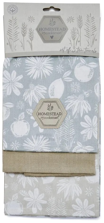 Bavlnené utierky v súprave 3 ks 45x65 cm Homestead - Cooksmart ®