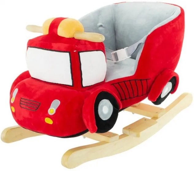 EURO BABY Euro Baby Houpací Požární auto s melodii - červená
