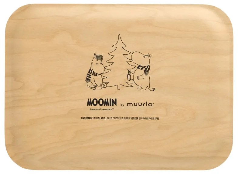 Podnos Moomin Snowfall 27x20cm, fialový