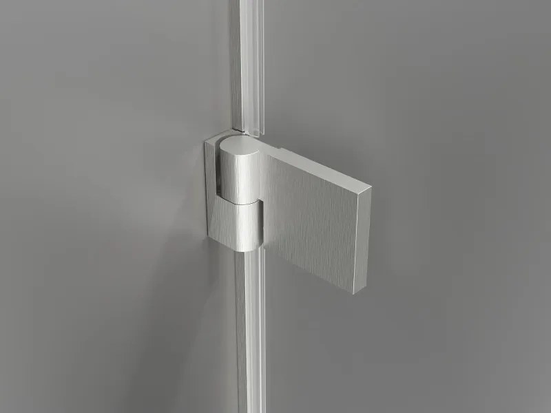 Mexen Lunar-B, sklápací sprchový kút ľavý 95 x 80 cm, 8mm číre sklo, oceľový profil, 832-095-080-97-00-L