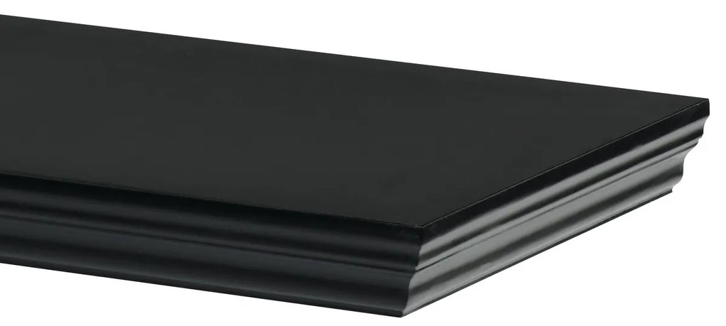 Nástenná polička P-026, matná čierna, 120 cm
