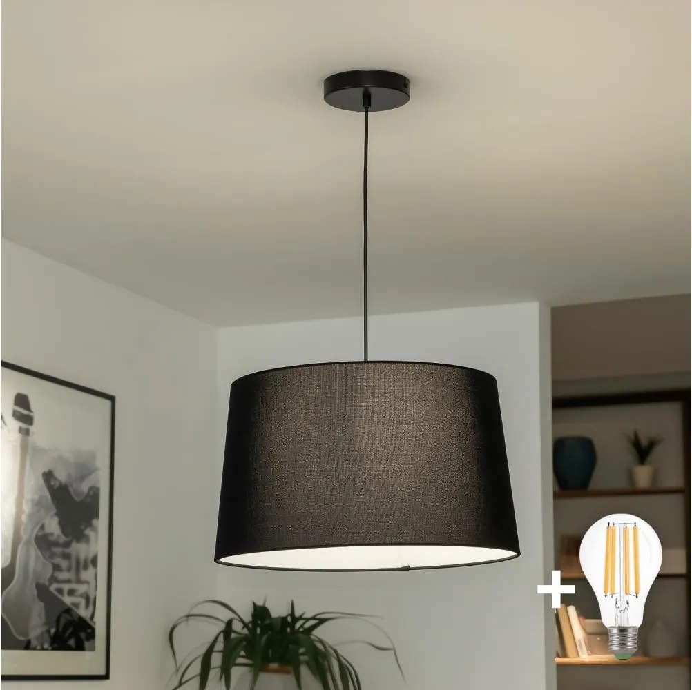 Brilagi - LED luster na lanku CERIA 1xE27/40W/230V, priemer 45 cm, čierny