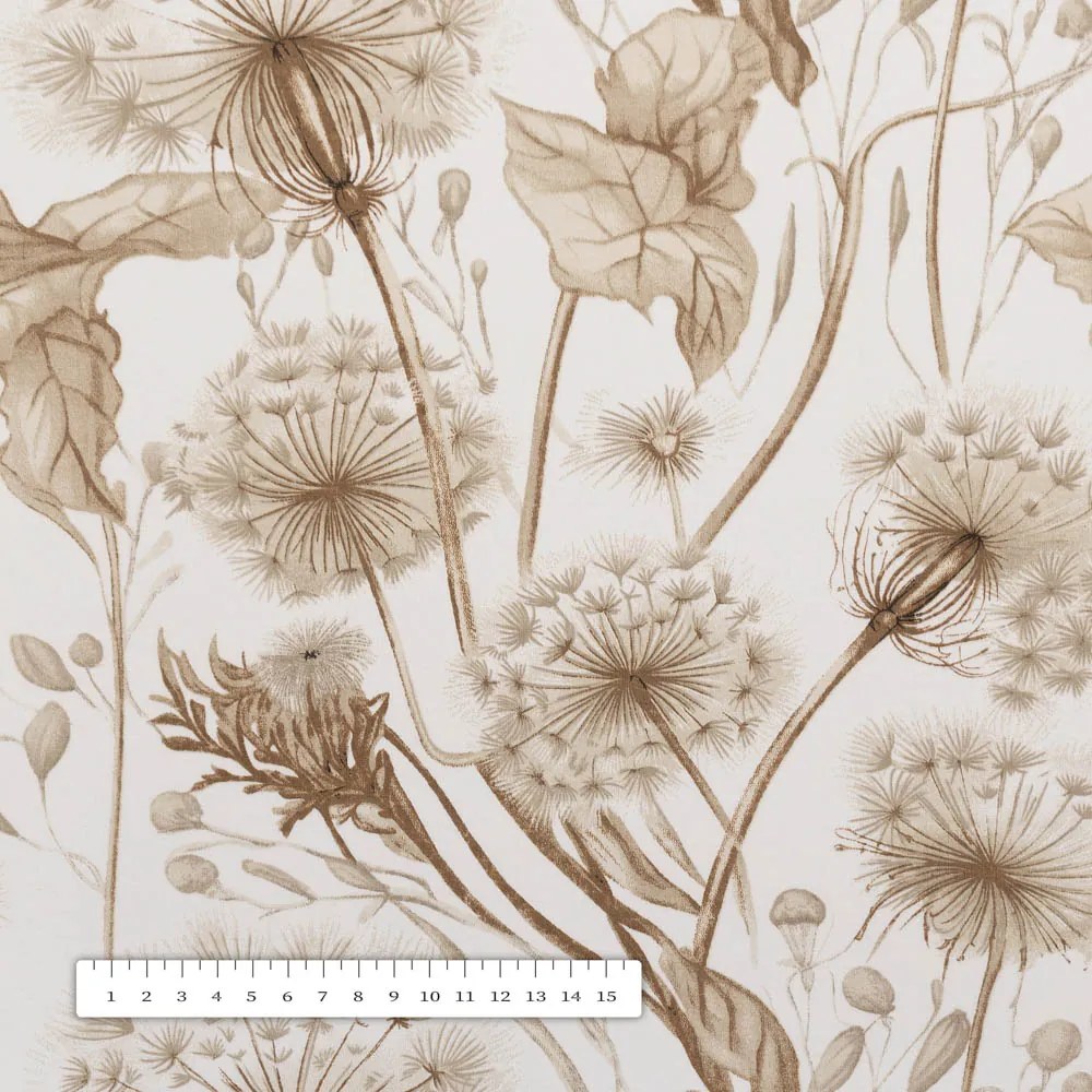 Biante Bavlnený štvorcový obrus Sandra SA-518 Jesenné púpavy na bielom 60x60 cm