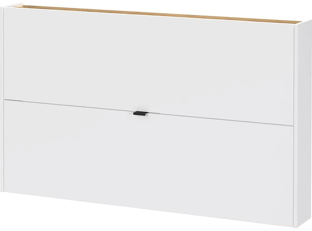 Biela výklopná/závesná skrinka na topánky v dekore duba 140x83x18 cm Ameca – Germania