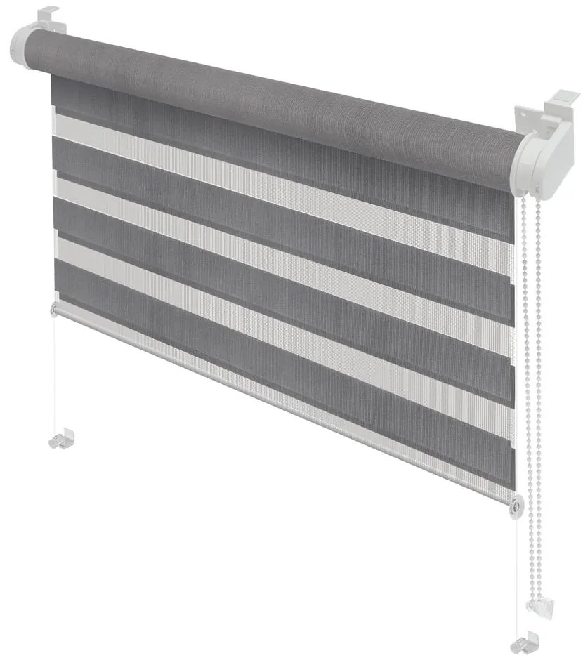 Sivá roleta deň a noc 42,5x150 cm Zebra – Gardinia