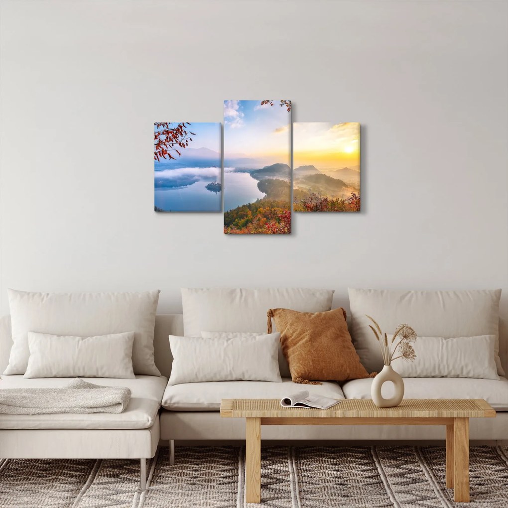 Obraz - Bledské jazero (90x60 cm)