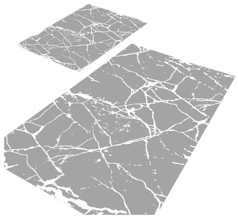 Sivé kúpeľňové predložky v súprave 2 ks 60x100 cm Cracks – Mila Home