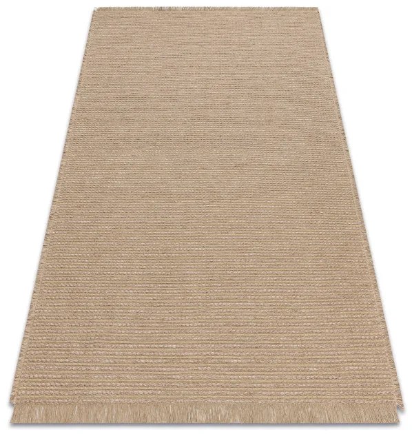 Koberec JUTE 3652 so strapcami, sivý / béžový