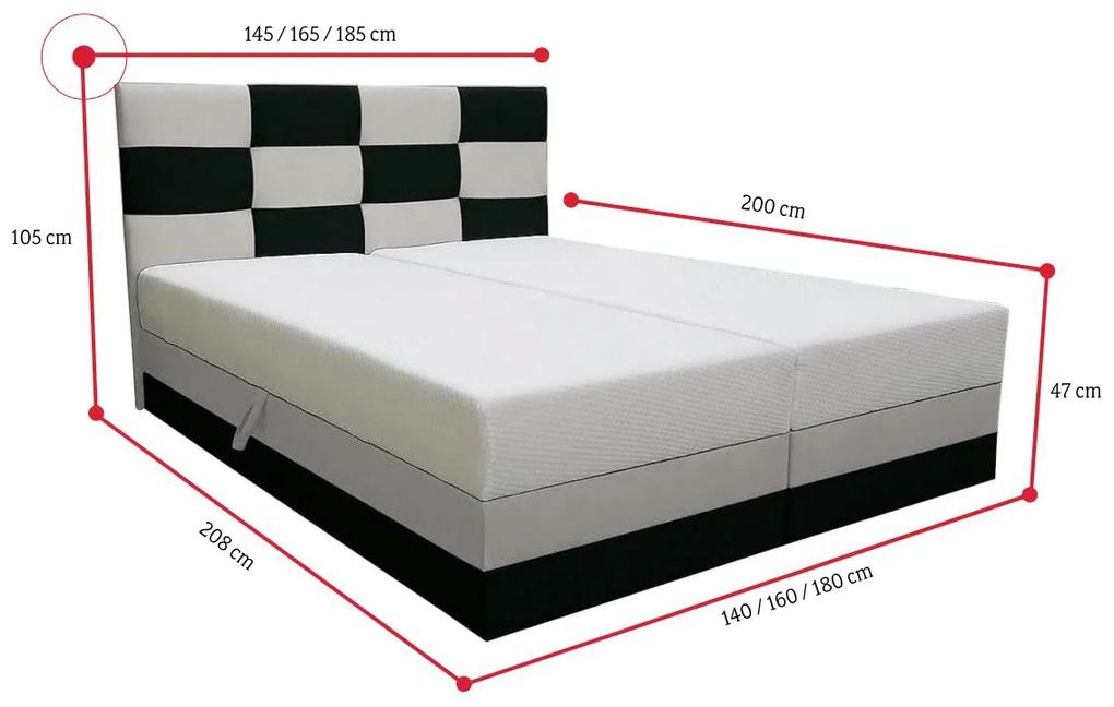 Manželská posteľ LUISA vrátane matraca,180x200, Sawana 14/Sawana 13