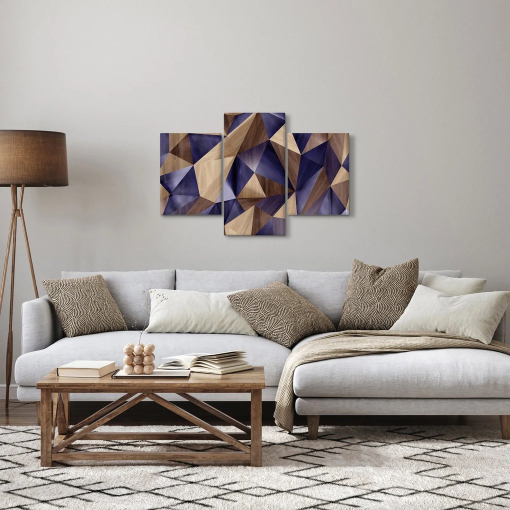 Obraz - 3D drevené trojuholníky (90x60 cm)
