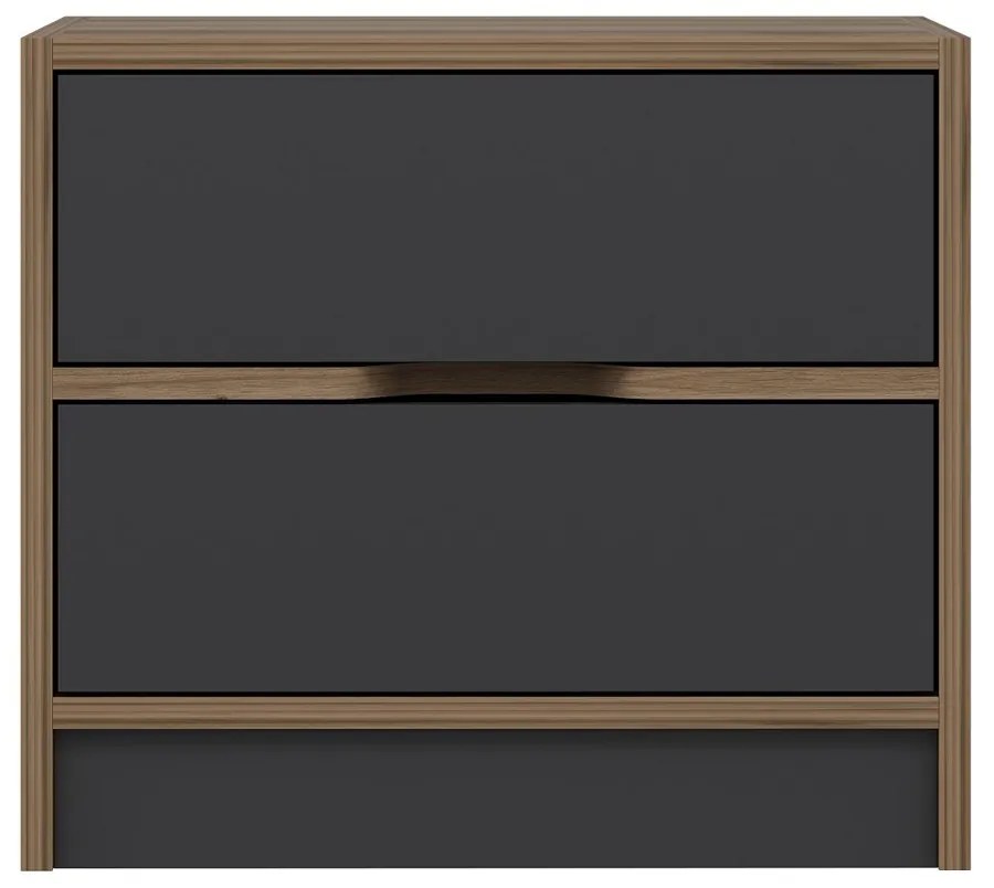 Nočný stolík Elina Walnut Anthracite