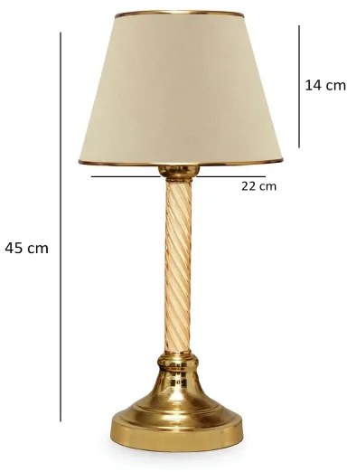 Stolná lampa AYD 1xE27/40W/230V béžová/zlatá