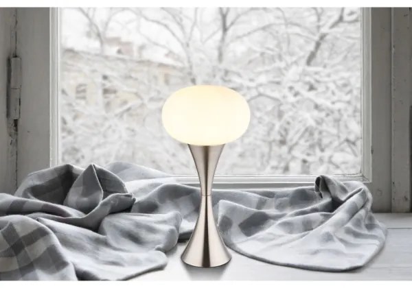 Globo 21027N - Stolná lampa LULA 1xE14/25W/230V matný chróm