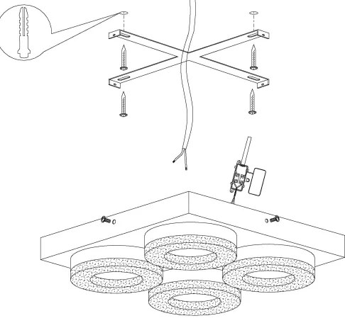 Eglo 95664 - LED Stropné svietidlo FRADELO 4xLED/4W/230V