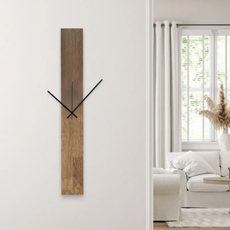 Elegantné drevené nástenné hodiny čierny I SENTOP MAS019-TERRA