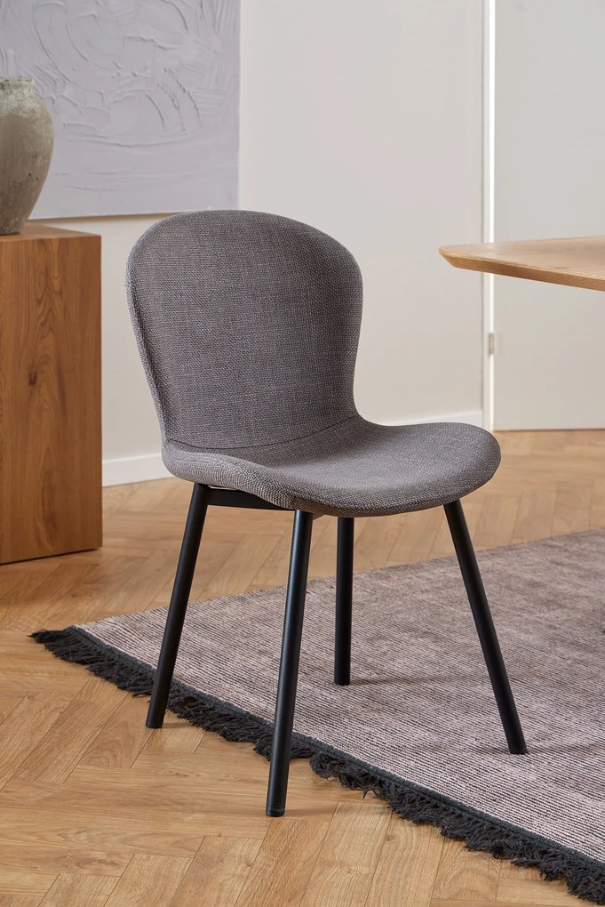 FIORA Svetlosivé Taupe (látka Basel 34) - MODERNÁ ČALÚNENÁ STOLIČKA DO OBÝVAČKY/ JEDÁLNE LOFT