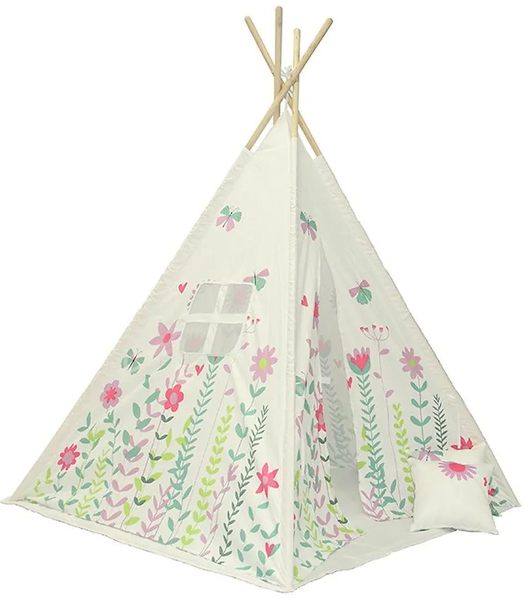 Detský stan Teepee s kvetmi