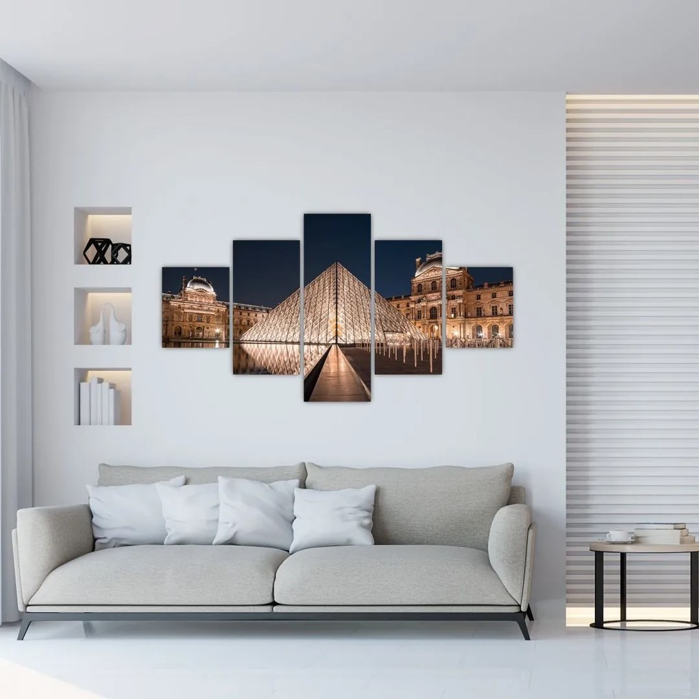 Obraz - Louvre v noci (125x70 cm), 40 ďalších rozmerov