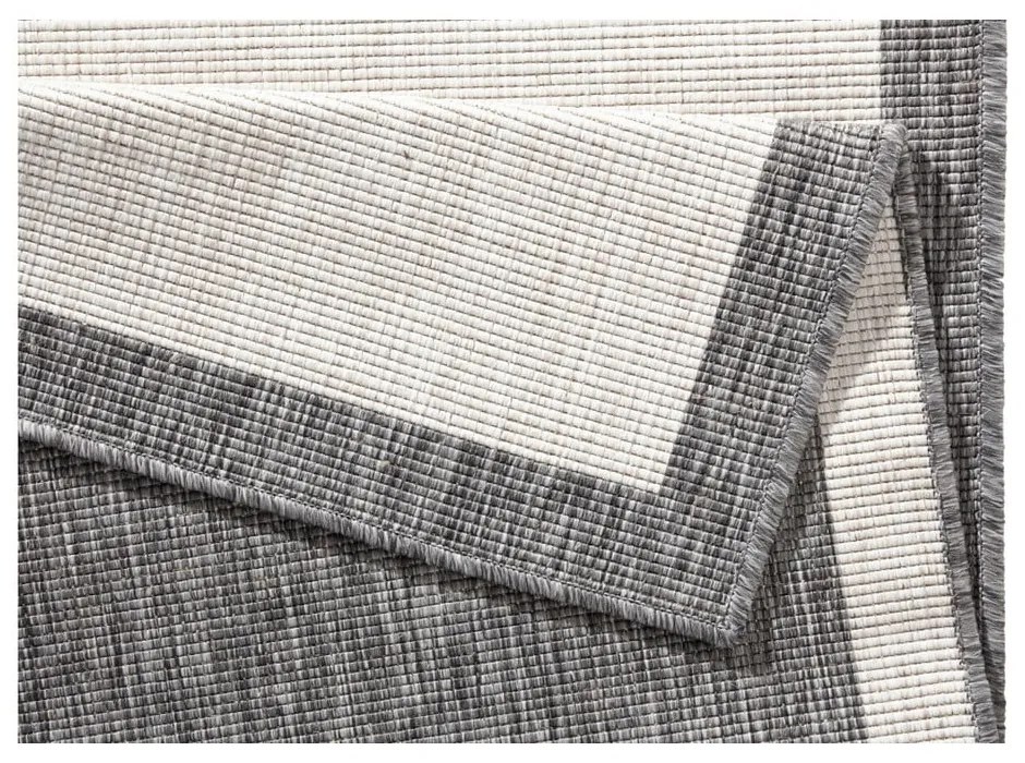 Sivo-krémový vonkajší koberec NORTHRUGS Panama, 80 x 250 cm