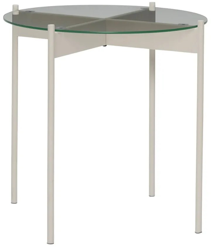 Okrúhly odkladací stolík so sklenenou doskou ø 45 cm Beam – Hübsch