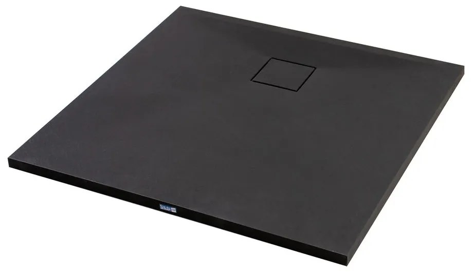 Cagliari Black 90x90x2,6 cm Štvorcová, SMC sprchová vanička, so sifonom
