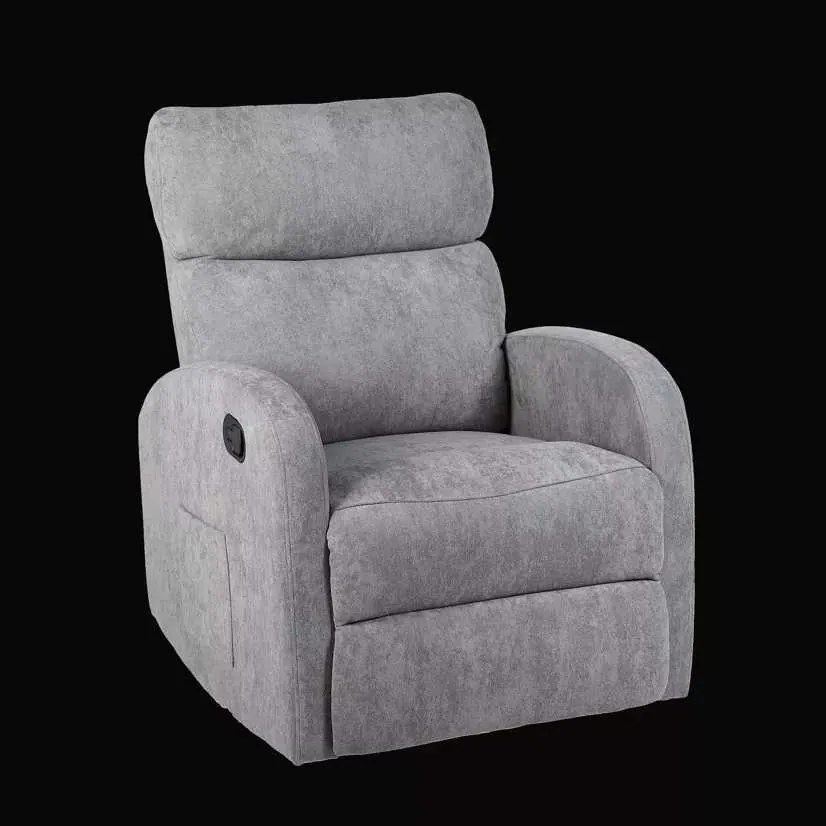 LuxuryForm DESIGN Televízne kreslo BRUNO otočné s polohovaním - šedé