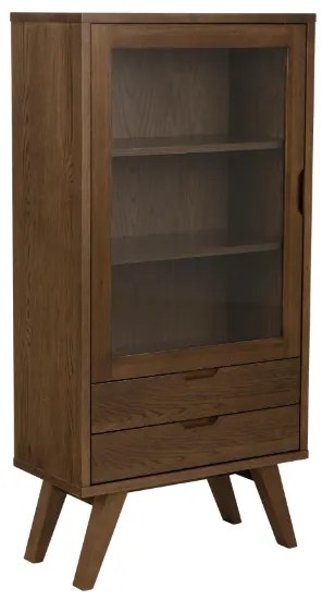 Vitrína A-LINE 145 cm kouřový dub