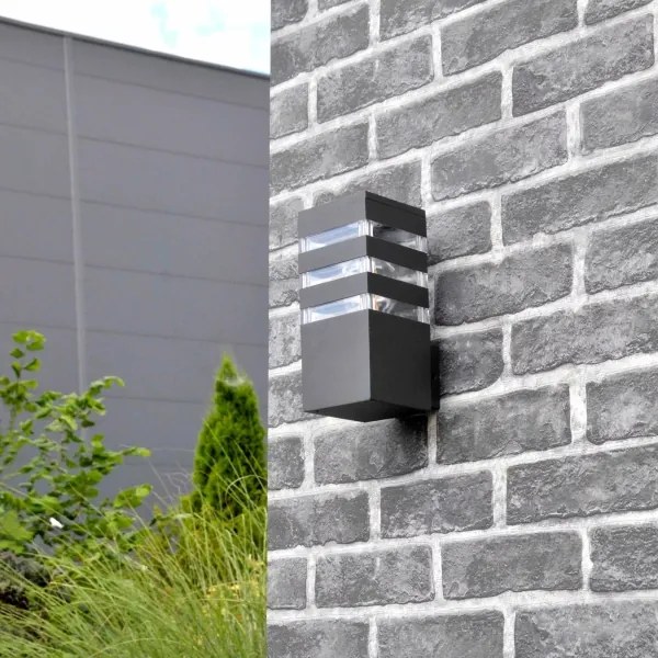 Vonkajšie nástenné svietidlo TEKSAS 1xE27/12W/230V IP44 antracit