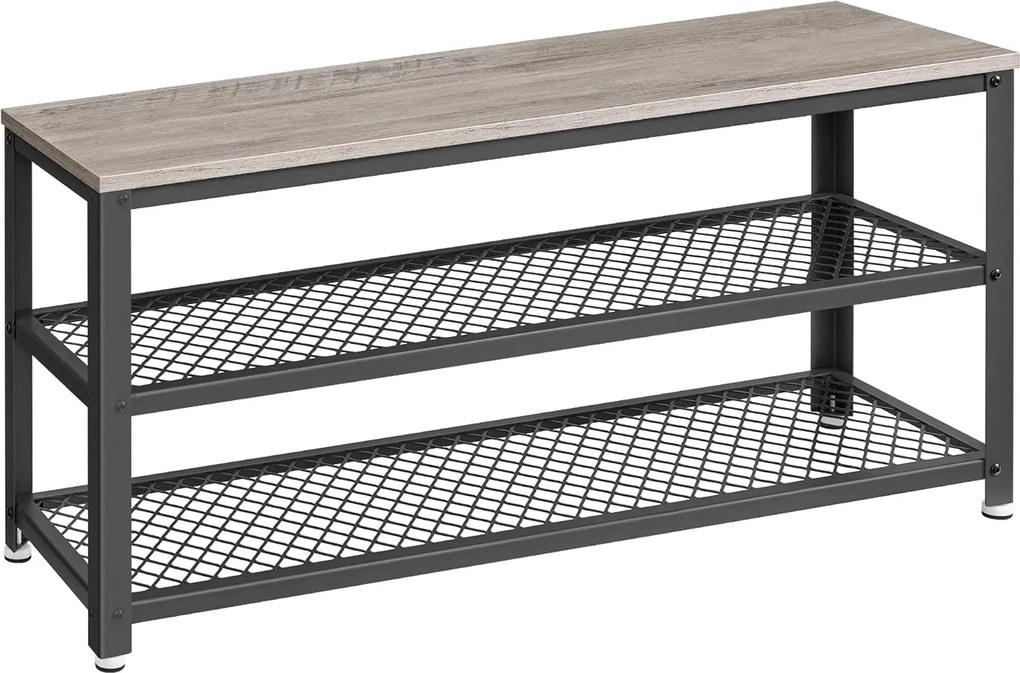 Botník VASAGLE Leggy 100 cm černý/šedý