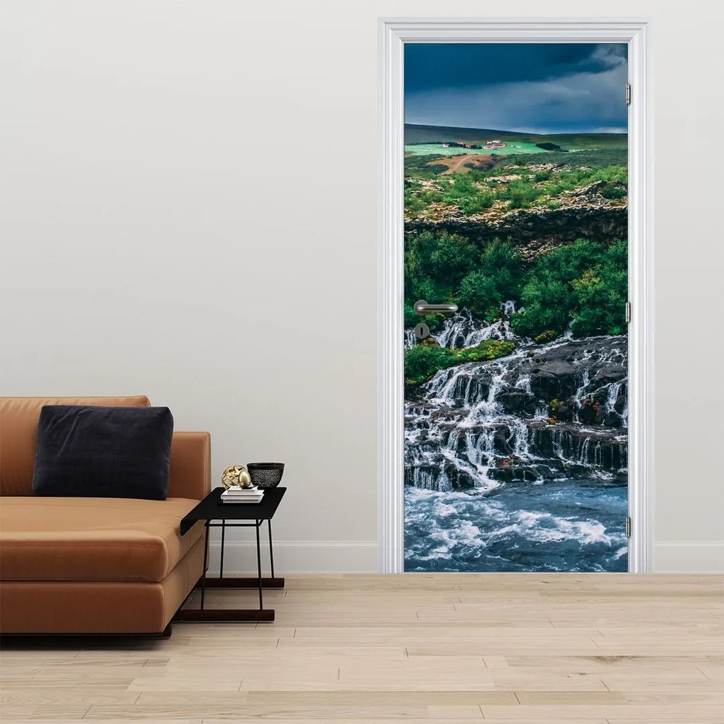 Fototapeta na dvere - Vodopády v prírode (95x205cm)
