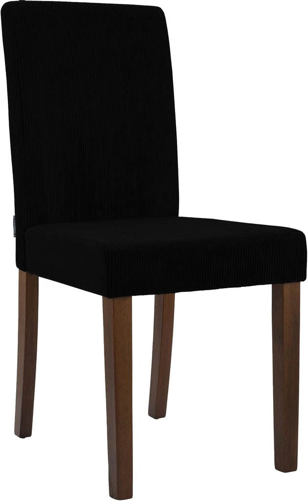 Sada 2 ks jedálenských stoličiek Ina látka cord, antik tmavá - čierna