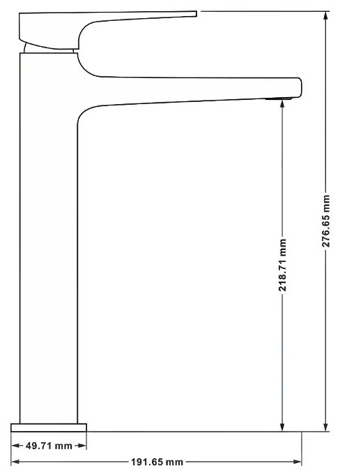 Mexen Lynx, vysoká umývadlová batéria, čierna matná, 745910-70