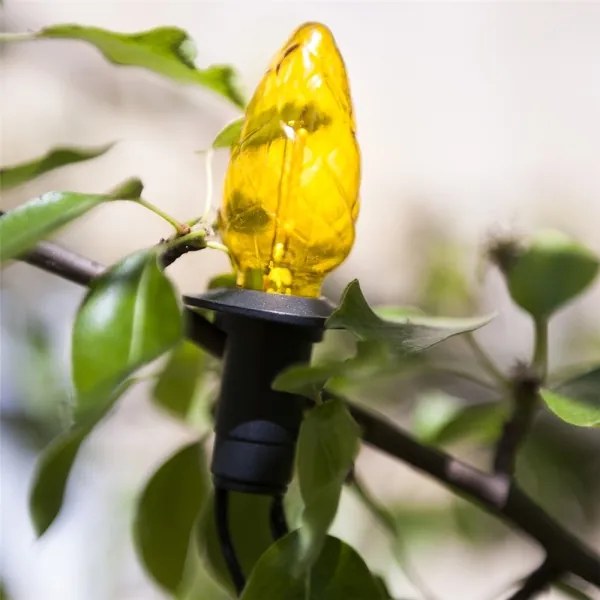 Rozšíriteľná vonkajšia LED reťaz CONE FILAMENT 20xE10 14m farebná/teplá biela IP44