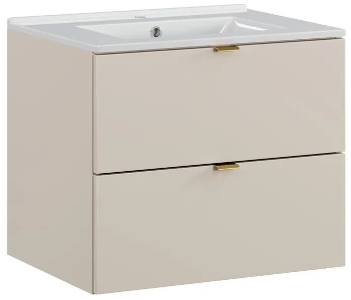 Závesná umývadlová skrinka Dalia Cashmere Lava so zápustným umývadlom 82-60-46-2S kašmírová