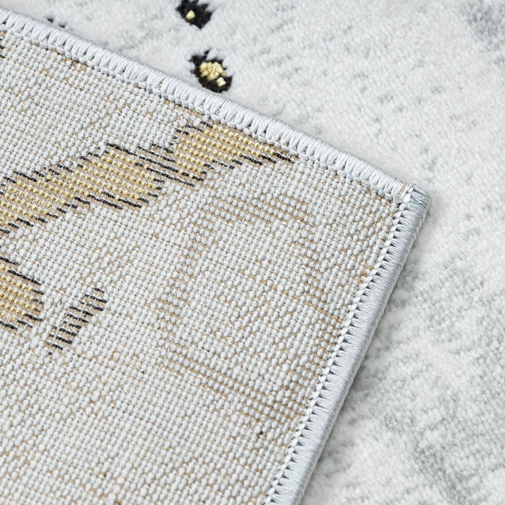 Dywany Łuszczów, Kusový koberec Allure 1963 white/gold, 160x220, biela, kancelária