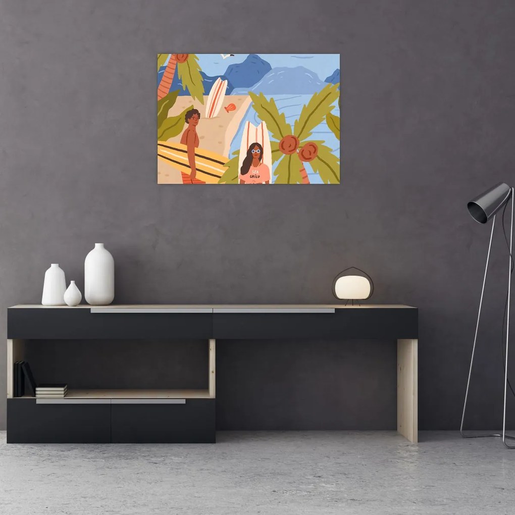 Sklenený obraz - Enjoy your life (70x50 cm)