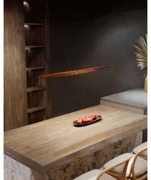 MAXLIGHT P0598 - LED Luster na lanku WOODY LED/25W/230V hnedá/borovica