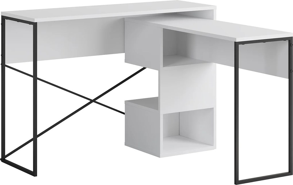 Pracovný stôl Houseland Badau Multi 2v1 biely