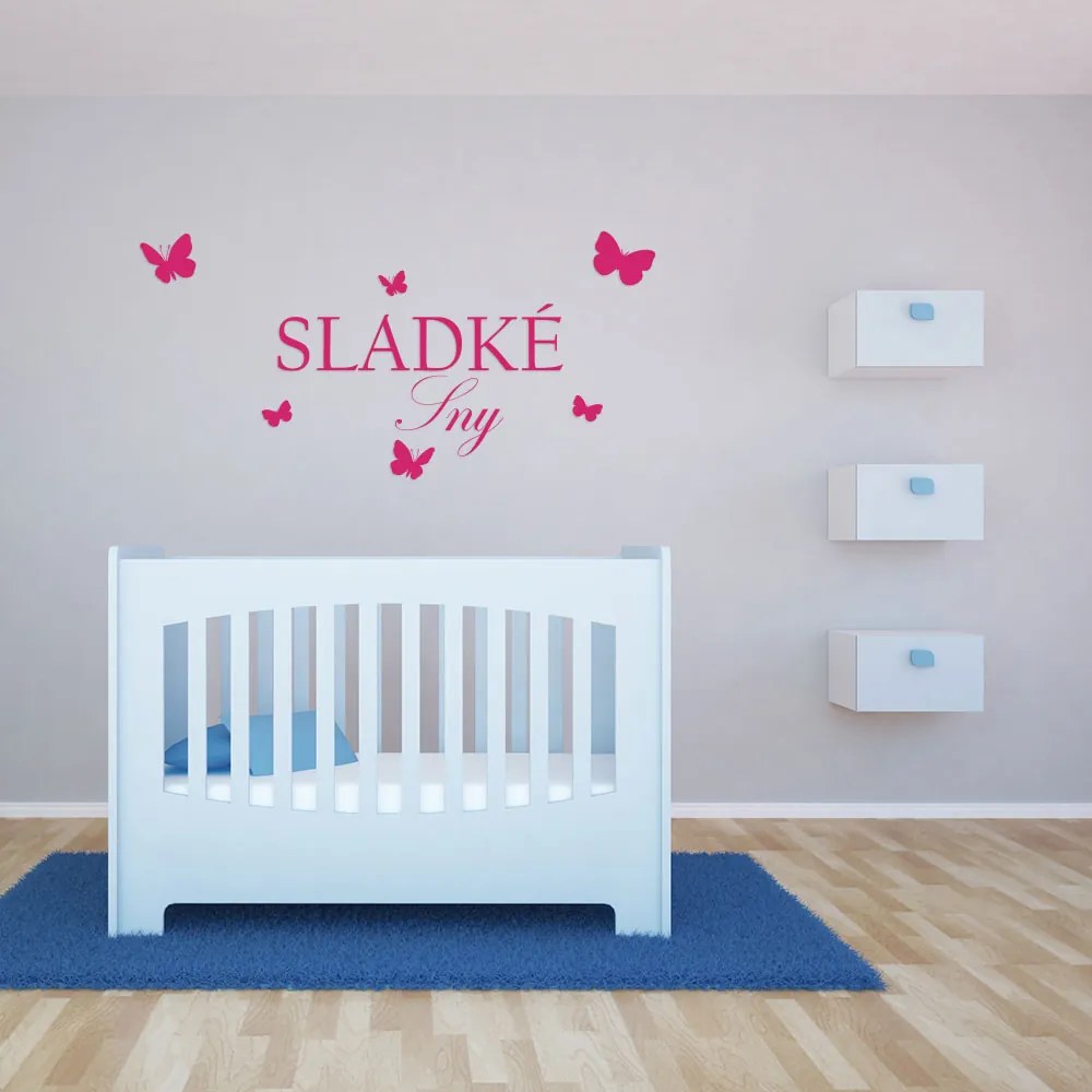 GLIX Sladké sny - samolepka na stenu Čierna a červená 120 x 60 cm
