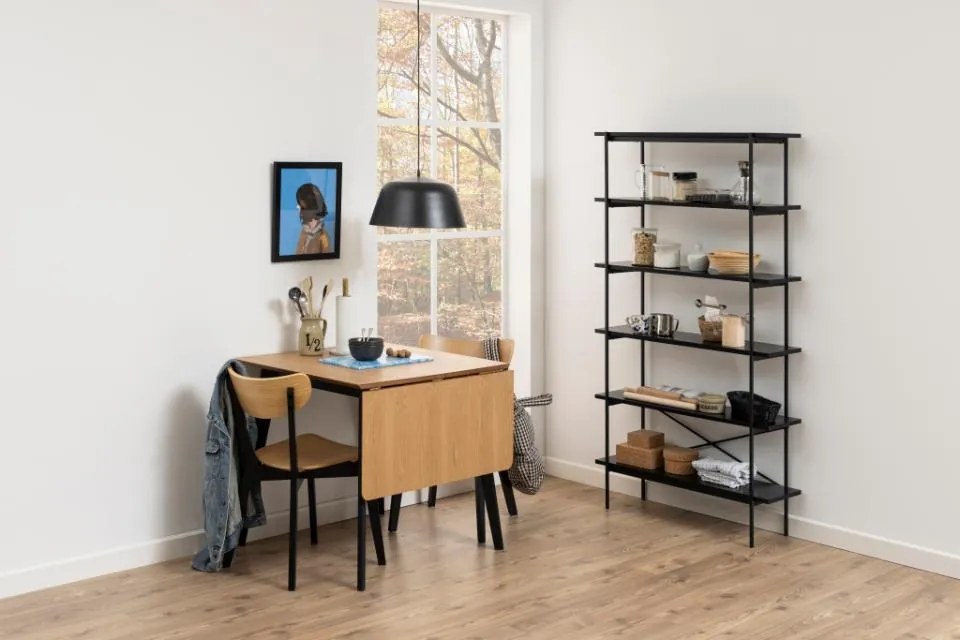 Jedálenský rozkladací stôl Roxby 80/120 cm dub riviéra/čierny