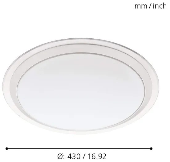 Eglo 96818 - LED RGBW Stmievateľné stropné svietidlo COMPETA-C LED/17W/230V