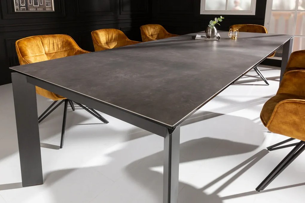 Jedálenský stôl X7 180-240cm keramický antracit