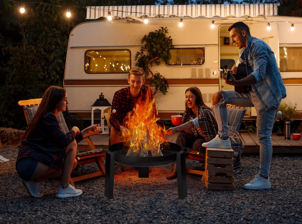 Oceľové záhradné ohnisko HOGAR 60 cm čierne