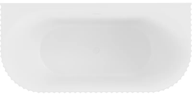 Mexen Sella, voľne stojaca vaňa ku stene, drážkovaná, 170 x 80 cm, biela matná, biely prepad, 52711708001-20