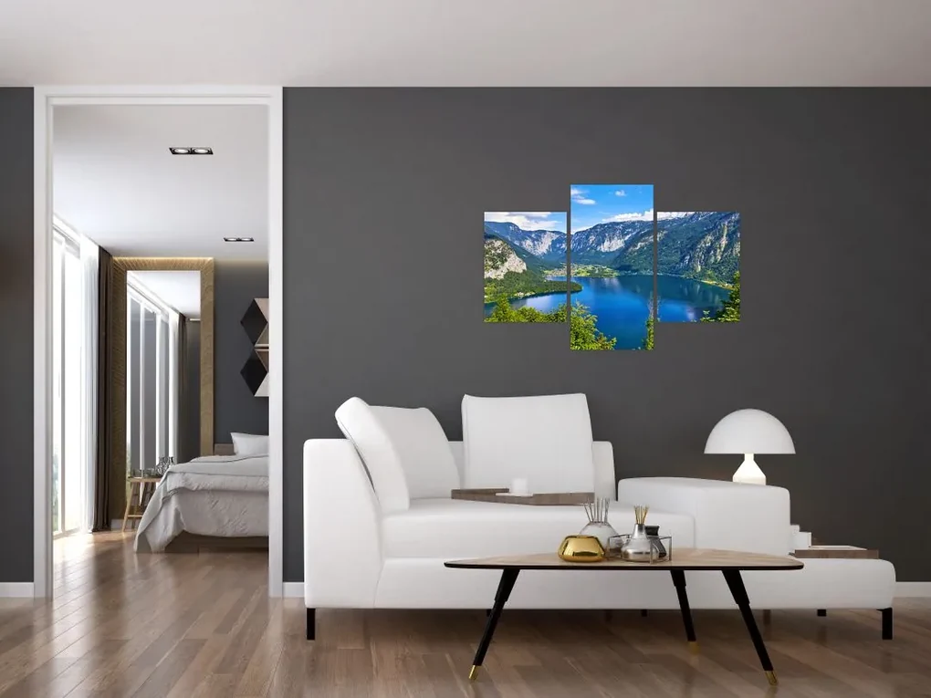 Obraz - Halštatské jazero, Hallstatt, Rakúsko (90x60 cm)