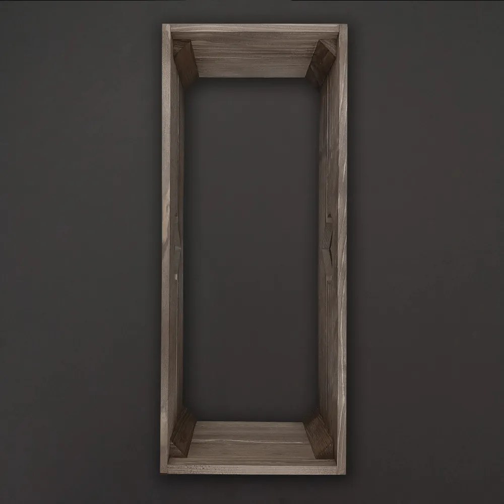 AMADEA Drevený obal s hrantíkom so srdcom tmavý, 52x21,5x17cm Český výrobok