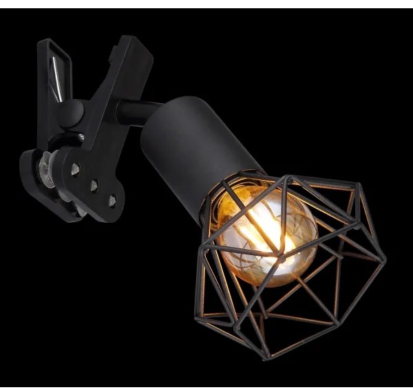 Globo 54802SK - Nástenná lampa s klipom XARA I 1xE14/40W/230V čierna